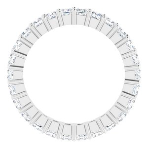 10K White Gold 1 7/8 CTW Natural Diamond Eternity Band Size 5.5