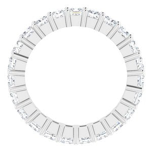 10K White Gold 2 1/6 CTW Natural Diamond Eternity Band Size 4.75