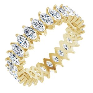 14K Yellow Gold 1 7/8 CTW Natural Diamond Eternity Band Size 5.5