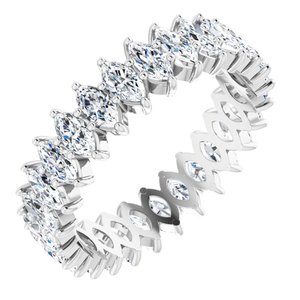 Platinum 1 7/8 CTW Natural Diamond Eternity Band Size 5.5