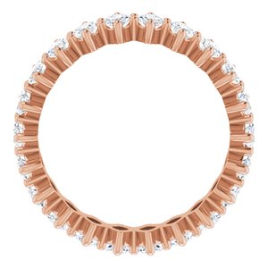 14K Rose Gold 2 7/8 CTW Natural Diamond Eternity Band Size 5.5