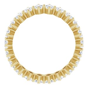 14K Yellow Gold 2 7/8 CTW Natural Diamond Eternity Band Size 5.5