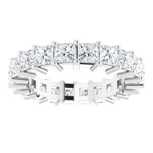 10K White Gold 3 1/4 CTW Natural Diamond Eternity Band Size 5.5