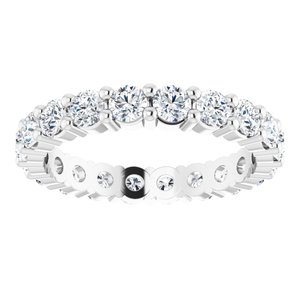 10K White Gold 1 3/8 CTW Natural Diamond Eternity Band Size 5.75