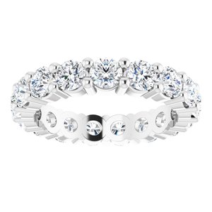 10K White Gold 2 1/2 CTW Natural Diamond Eternity Band Size 5.75