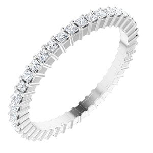 10K White Gold 1/2 CTW Lab-Grown Diamond Eternity Band Size 5.75