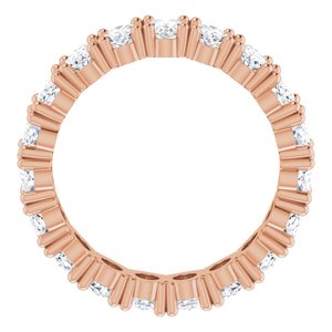 10K Rose Gold 4 9/10 CTW Natural Diamond Eternity Band Size 5.75