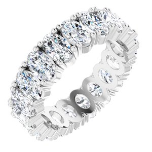 Platinum 3 3/8 CTW Lab-Grown Diamond Eternity Band Size 5.5