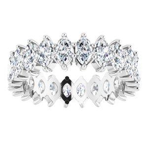 14K White Gold 2 7/8 CTW Natural Diamond Eternity Band Size 5.5