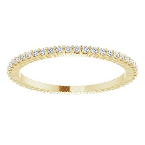 10K Yellow Gold 1/5 CTW Natural Diamond Eternity Band Size 5.75