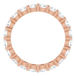 10K Rose Gold 1 3/8 CTW Natural Diamond Eternity Band Size 5.75