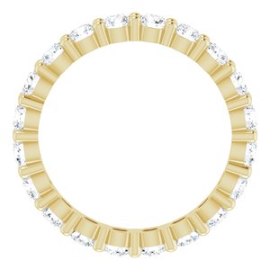10K Yellow Gold 1 3/8 CTW Natural Diamond Eternity Band Size 5.75