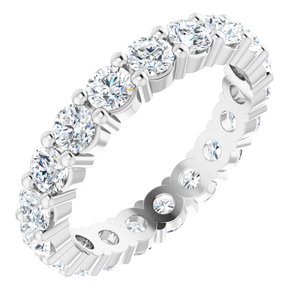10K White Gold 1 3/4 CTW Natural Diamond Eternity Band Size 5.75