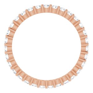 10K Rose Gold 5/8 CTW Lab-Grown Diamond Eternity Band Size 5.75