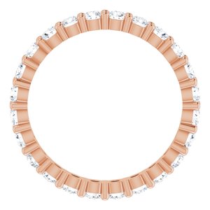 10K Rose Gold 1 CTW Natural Diamond Eternity Band Size 5.75