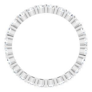 10K White Gold 1 CTW Natural Diamond Eternity Band Size 5.75