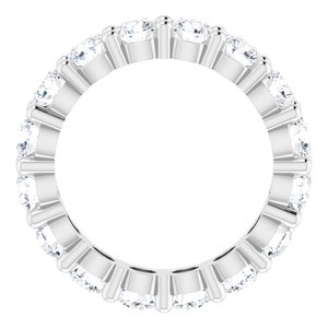 10K White Gold 3 7/8 CTW Natural Diamond Eternity Band Size 5.75
