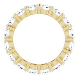 10K Yellow Gold 3 7/8 CTW Natural Diamond Eternity Band Size 5.75