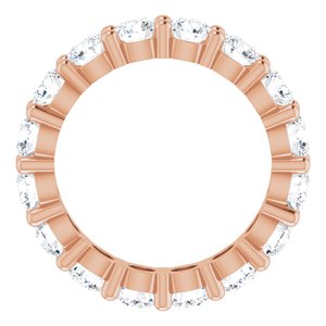 10K Rose Gold 3 7/8 CTW Natural Diamond Eternity Band Size 5.75