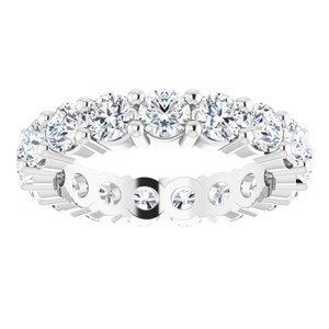 10K White Gold 2 1/2 CTW Lab-Grown Diamond Eternity Band Size 5.75