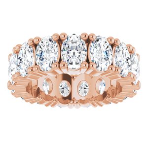 14K Rose Gold 5 1/2 CTW Natural Diamond Eternity Band Size 5.75