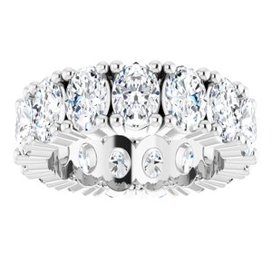 Platinum 5 1/2 CTW Natural Diamond Eternity Band Size 5.75
