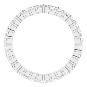10K White Gold 1 1/8 CTW Natural Diamond Eternity Band Size 5.75