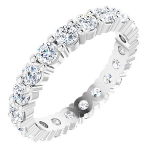 10K White Gold 1 3/8 CTW Lab-Grown Diamond Eternity Band Size 5.75