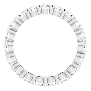 10K White Gold 1 3/4 CTW Natural Diamond Eternity Band Size 5.75