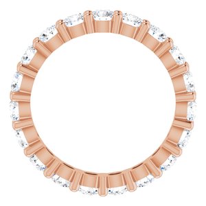 10K Rose Gold 1 3/4 CTW Natural Diamond Eternity Band Size 5.75