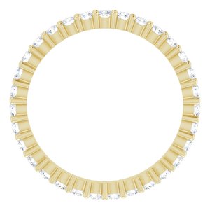10K Yellow Gold 5/8 CTW Natural Diamond Eternity Band Size 5.75