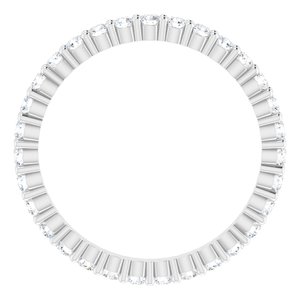 10K White Gold 5/8 CTW Natural Diamond Eternity Band Size 5.75