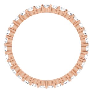 10K Rose Gold 5/8 CTW Natural Diamond Eternity Band Size 5.75