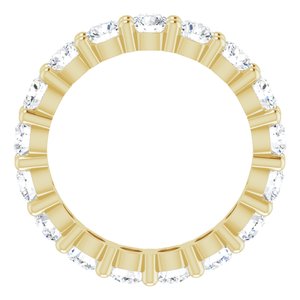 10K Yellow Gold 2 1/2 CTW Natural Diamond Eternity Band Size 5.75