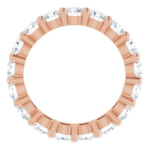10K Rose Gold 2 1/2 CTW Natural Diamond Eternity Band Size 5.75