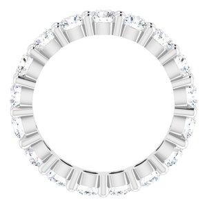 10K White Gold 2 1/2 CTW Natural Diamond Eternity Band Size 5.75