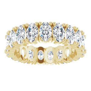 14K Yellow Gold 4 3/4 CTW Natural Diamond Eternity Band Size 5.75