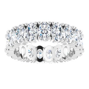 10K White Gold 4 9/10 CTW Natural Diamond Eternity Band Size 5.75