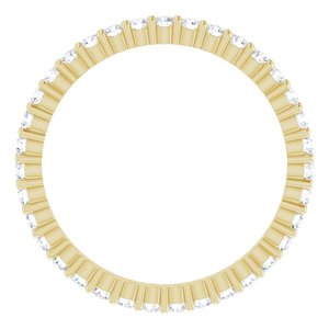 10K Yellow Gold 1/2 CTW Natural Diamond Eternity Band Size 5.75