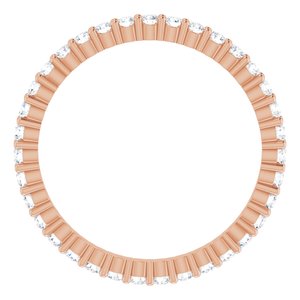 10K Rose Gold 1/2 CTW Natural Diamond Eternity Band Size 5.75