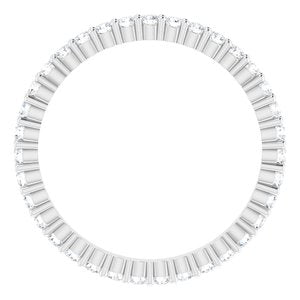 10K White Gold 1/2 CTW Natural Diamond Eternity Band Size 5.75