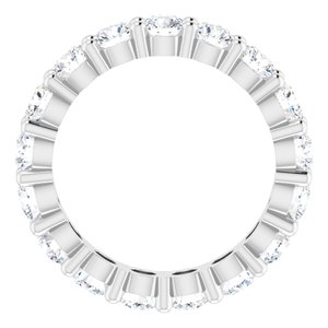 10K White Gold 2 1/2 CTW Lab-Grown Diamond Eternity Band Size 5.75