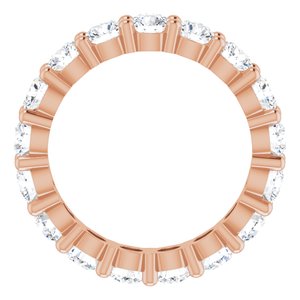 10K Rose Gold 2 1/2 CTW Lab-Grown Diamond Eternity Band Size 5.75