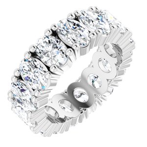 Platinum 5 1/2 CTW Natural Diamond Eternity Band Size 5.75