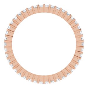 10K Rose Gold 1/2 CTW Lab-Grown Diamond Eternity Band Size 5.75