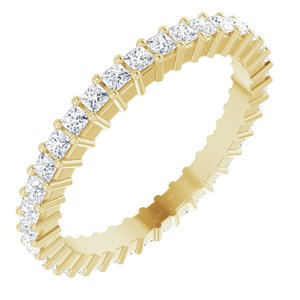 10K Yellow Gold 3/4 CTW Natural Diamond Eternity Band Size 5.75