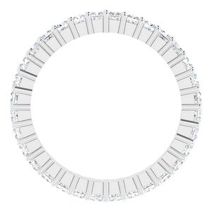 14K White Gold 1 1/8 CTW Lab-Grown Diamond Eternity Band Size 5.5