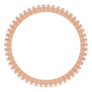 14K Rose Gold 1/5 CTW Lab-Grown Diamond Eternity Band Size 6