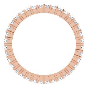 10K Rose Gold 3/4 CTW Natural Diamond Eternity Band Size 5.75