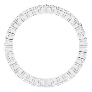 10K White Gold 3/4 CTW Natural Diamond Eternity Band Size 5.75